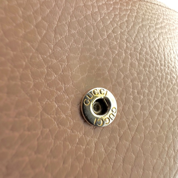 Gucci Marmont Bi fold light nude pink pebbled leather long wallet - Picture 3 of 16